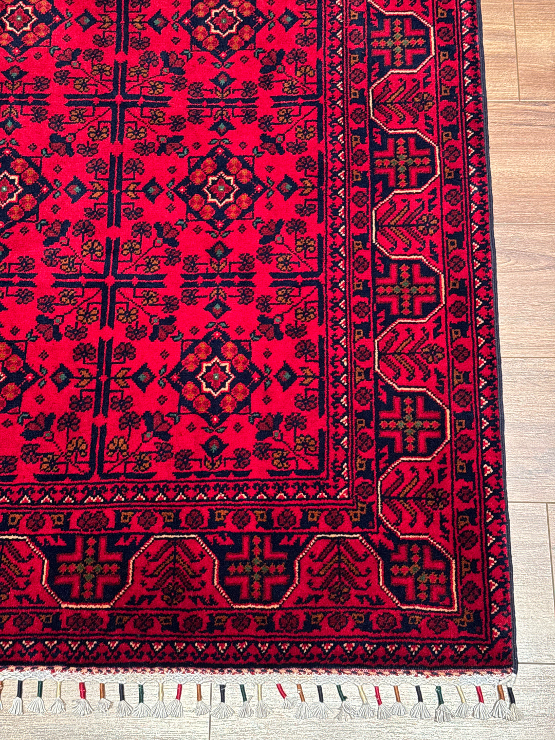 Afghan Carpet Hamyap Original Hand Woven Vegetable Dyed Wool 103x153 1.58 Square Meters - 3x5 ft