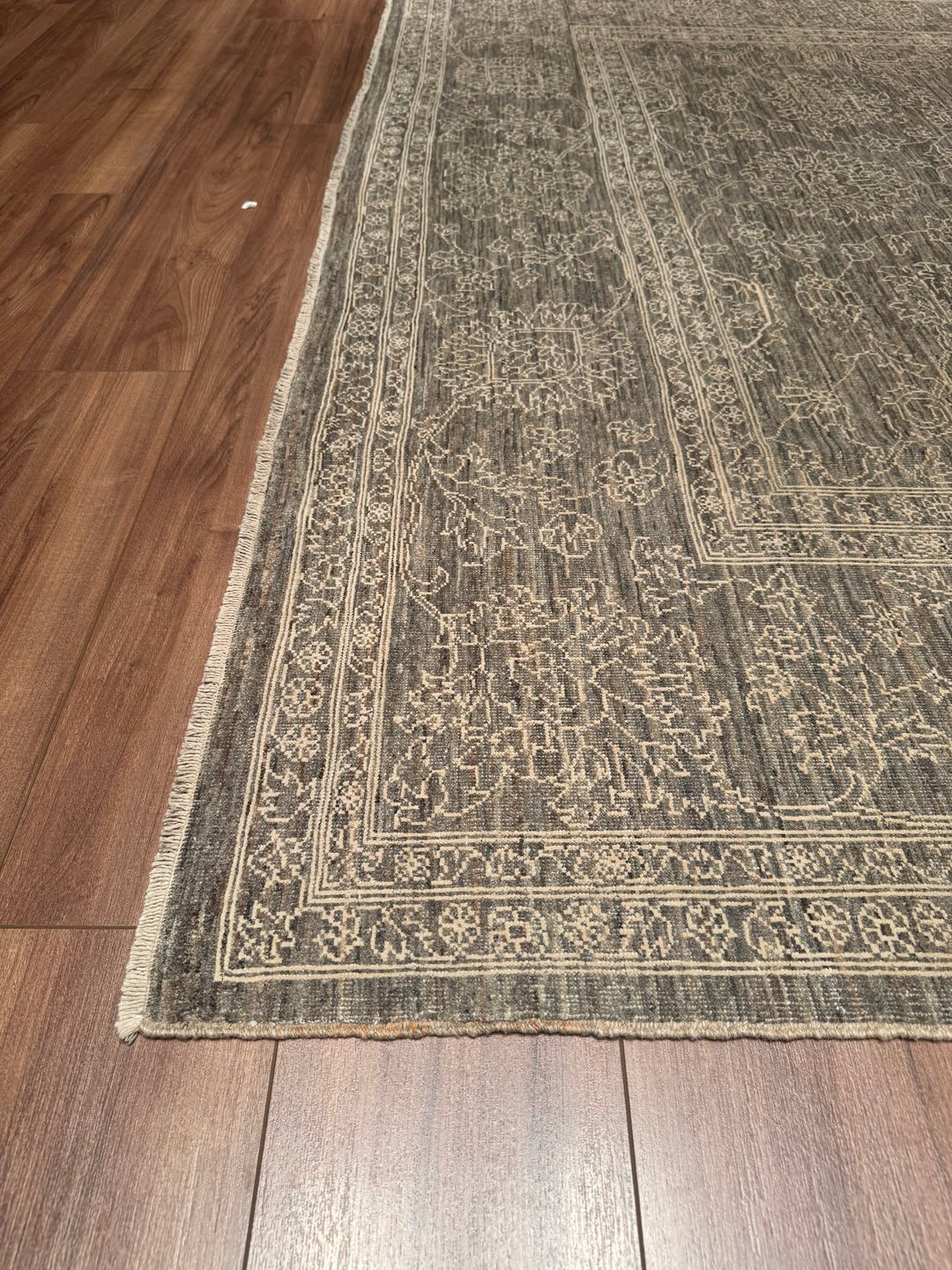 Uşak Original Hand Woven Gray Vegetable Dyed Wool Carpet 239x290 6.93 Square Meters - 8x10 ft