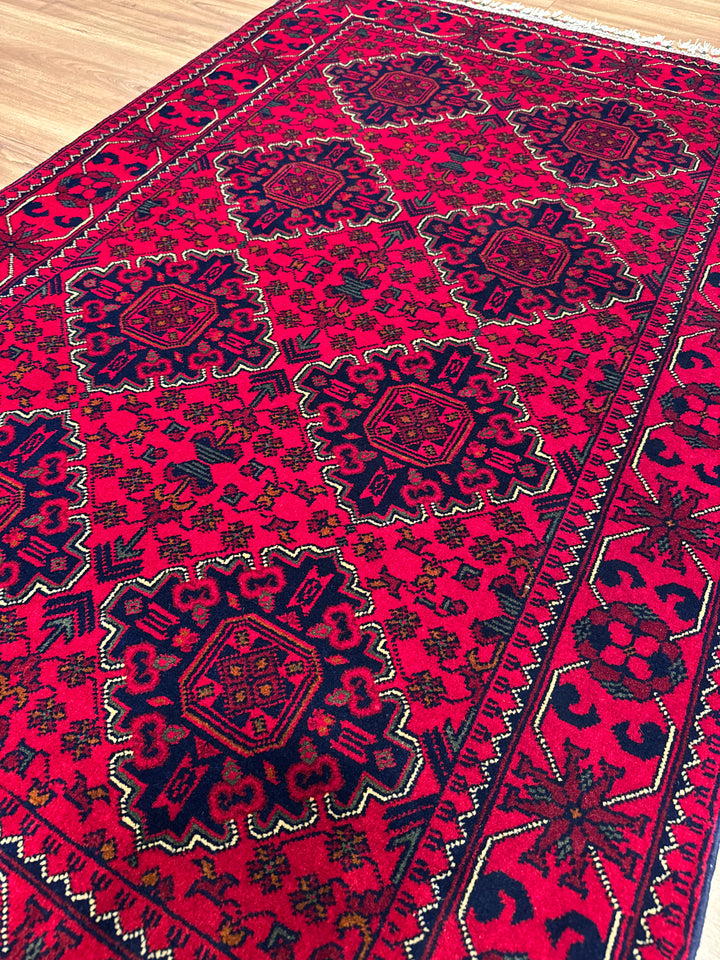 Afgan Halısı Hamyap Orijinal El Dokuması Kök Boya Yün 0.98x152 1.49 Metrekare - 3x5 ft