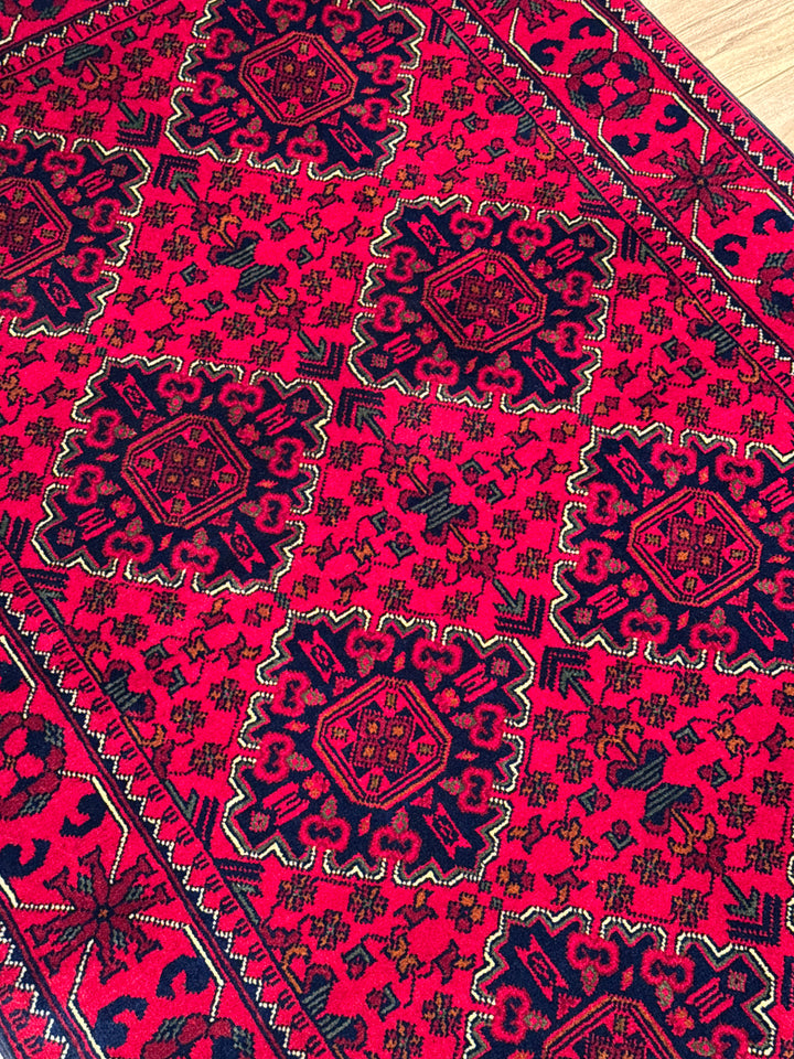 Afgan Halısı Hamyap Orijinal El Dokuması Kök Boya Yün 0.98x152 1.49 Metrekare - 3x5 ft