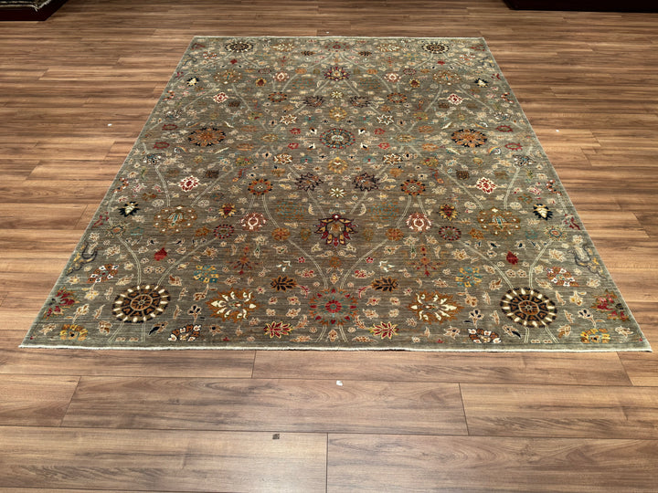 Grey Gulluce Original Vegetable Dyed Hand Woven Wool Carpet 241x297 7.16 Square Meters - 8x10 ft