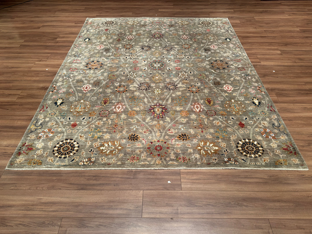 Grey Gulluce Original Vegetable Dyed Hand Woven Wool Carpet 241x297 7.16 Square Meters - 8x10 ft