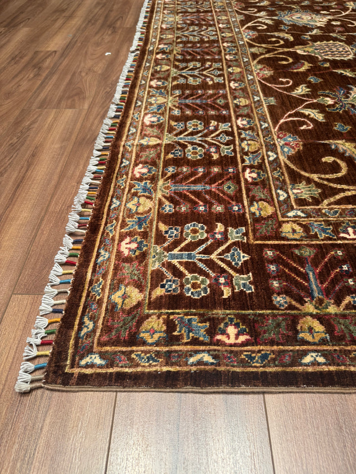 Sultani Binbirgece Original Hand Woven Brown Vegetable Dyed Wool Carpet 242x298 7.21 Square Meters - 8x10 ft