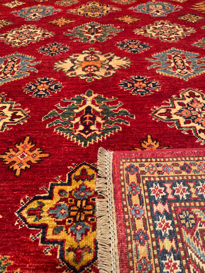 Shirvan Original Hand Woven Red Cream Vegetable Dyed Wool Carpet 245x304 7.45 Square Meters - 8x10 ft