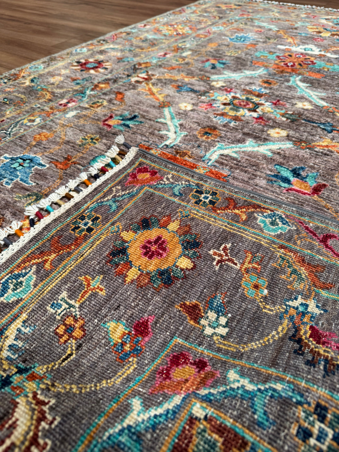 Sultani Binbirgece Original Hand-Woven Brown Vegetable Dyed Wool Carpet 123x186 2.29 Square Meters - 4x6 ft