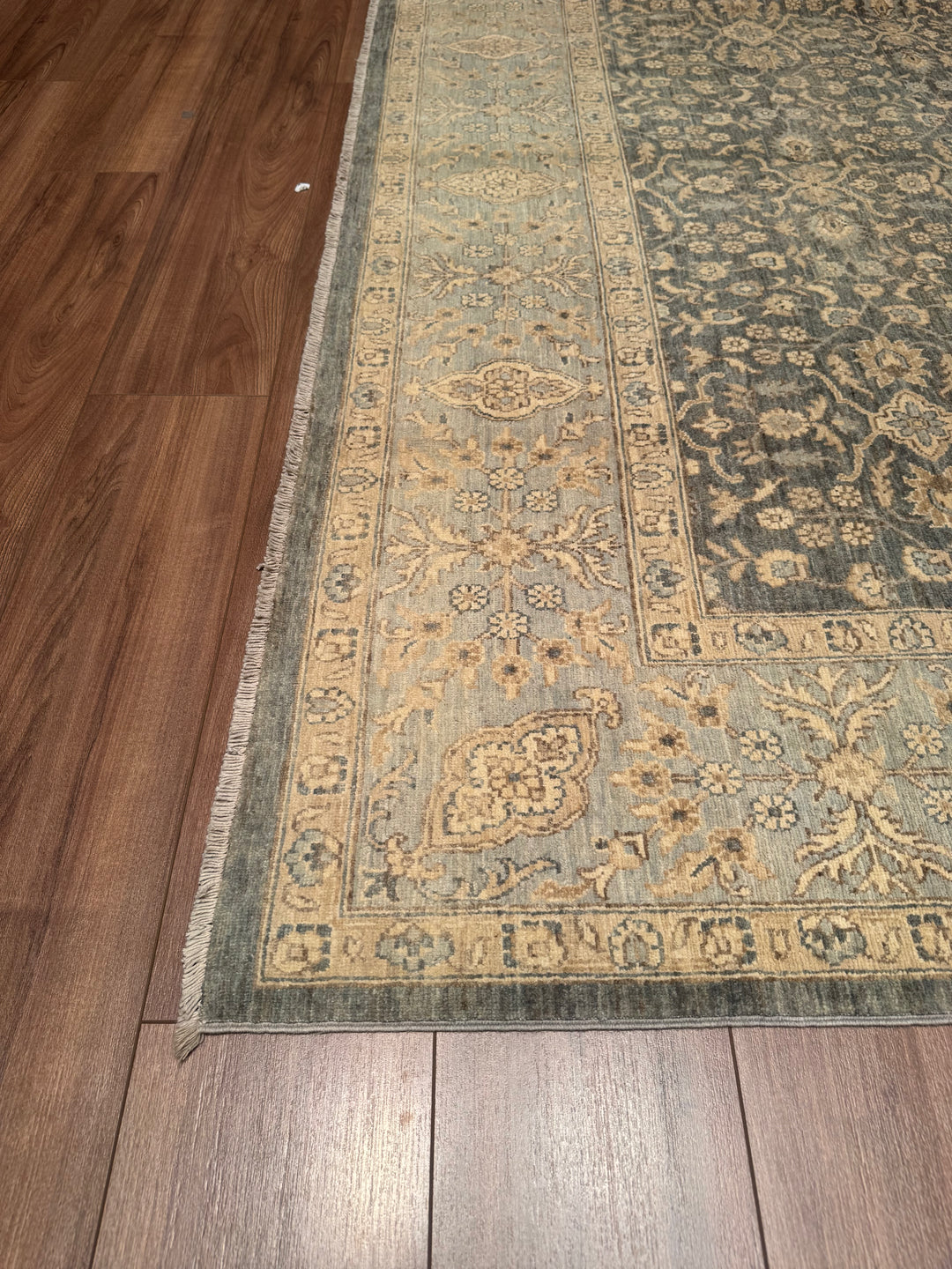 Uşak Original Hand Woven Gray Cream Vegetable Dyed Wool Carpet 212x308 6.53 Square Meters - 8x10 ft