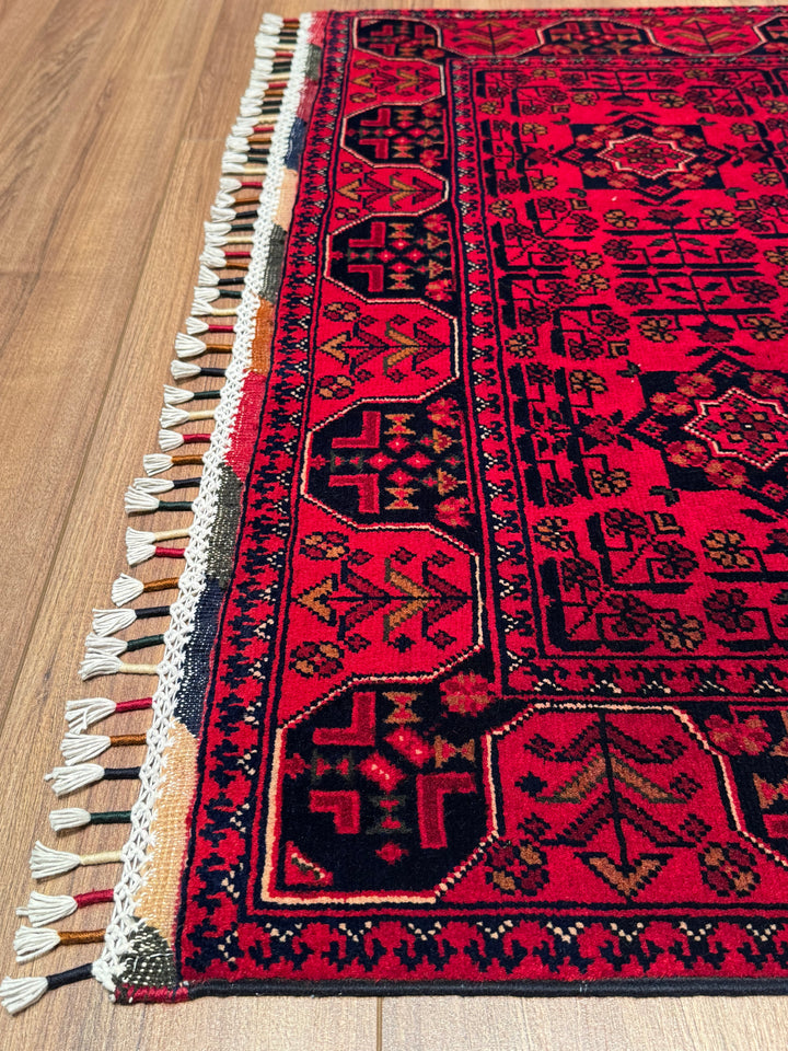 Afghan Carpet Hamyap Original Hand-Woven Vegetable Dyed Wool 107x148 1.58 Square Meters - 3x5 ft