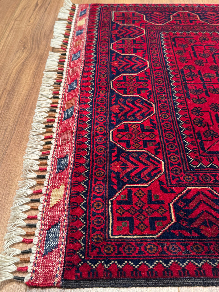 Afgan Halısı Yolluk Bilcik Orijinal El Dokuması Kök Boya Yün 0.81x406 3.29 Metrekare - 2x13 ft