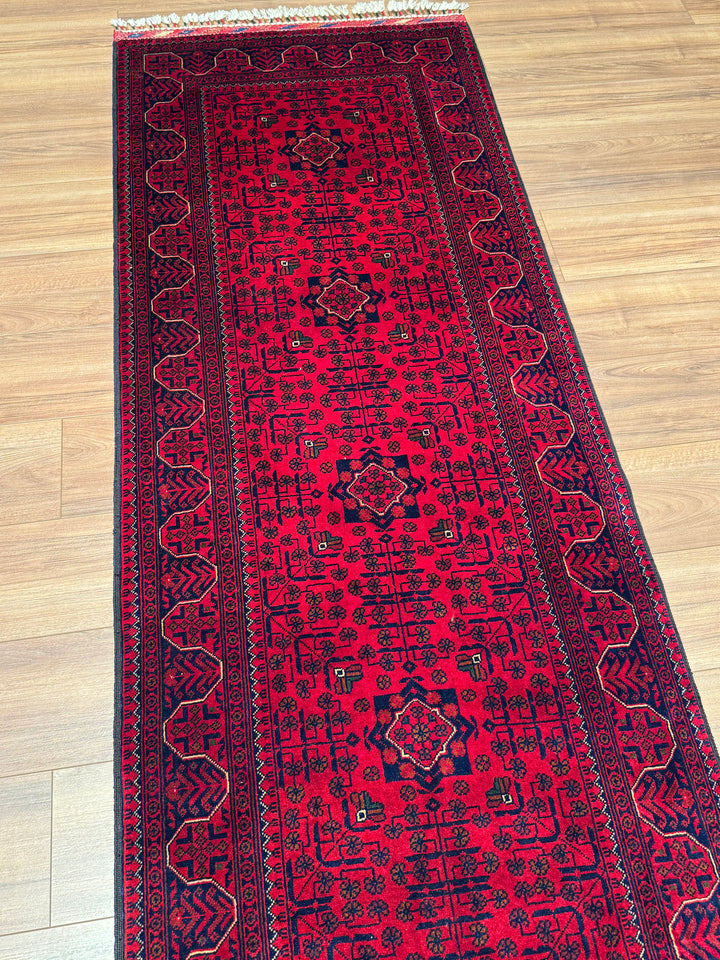 Afgan Halısı Yolluk Bilcik Orijinal El Dokuması Kök Boya Yün 0.81x406 3.29 Metrekare - 2x13 ft