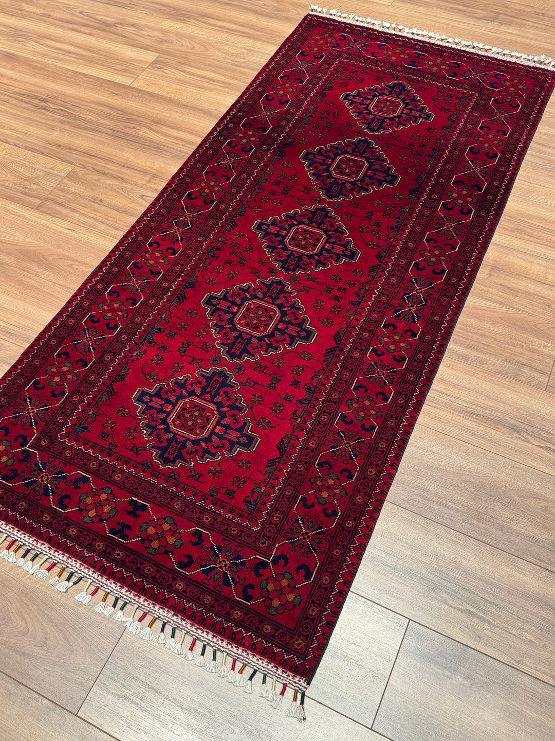 Afgan Halısı Hamyap Yolluk Orijinal El Dokuması Kök Boya Yün 0.86x191 1.64 Metrekare - 2x6 ft