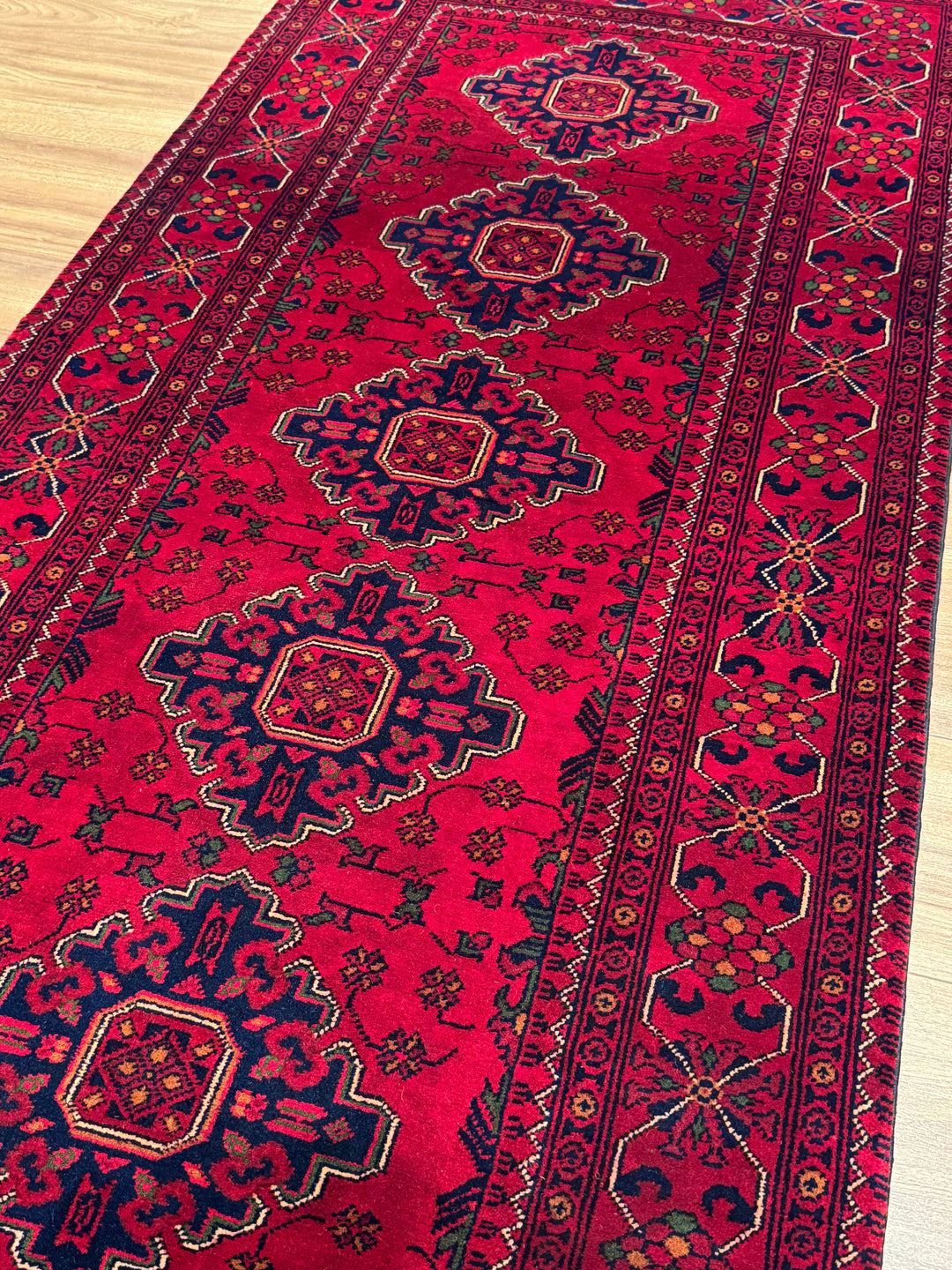 Afgan Halısı Hamyap Yolluk Orijinal El Dokuması Kök Boya Yün 0.86x191 1.64 Metrekare - 2x6 ft