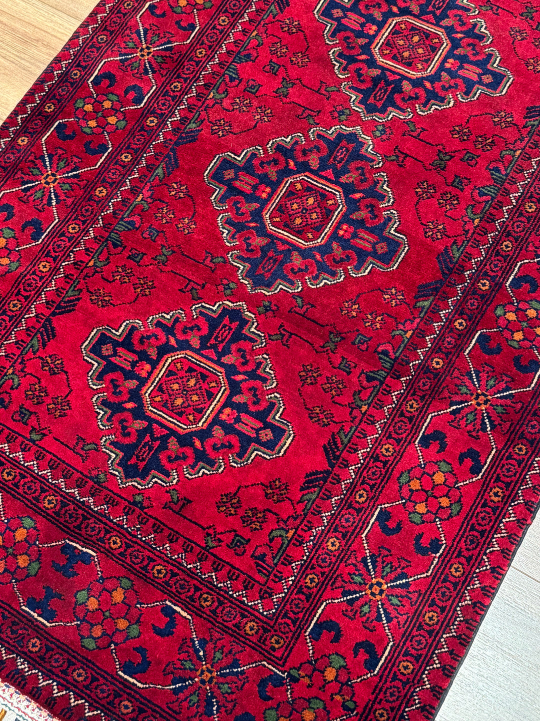 Afgan Halısı Hamyap Yolluk Orijinal El Dokuması Kök Boya Yün 0.86x191 1.64 Metrekare - 2x6 ft