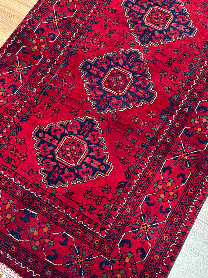 Afgan Halısı Hamyap Yolluk Orijinal El Dokuması Kök Boya Yün 0.86x191 1.64 Metrekare - 2x6 ft