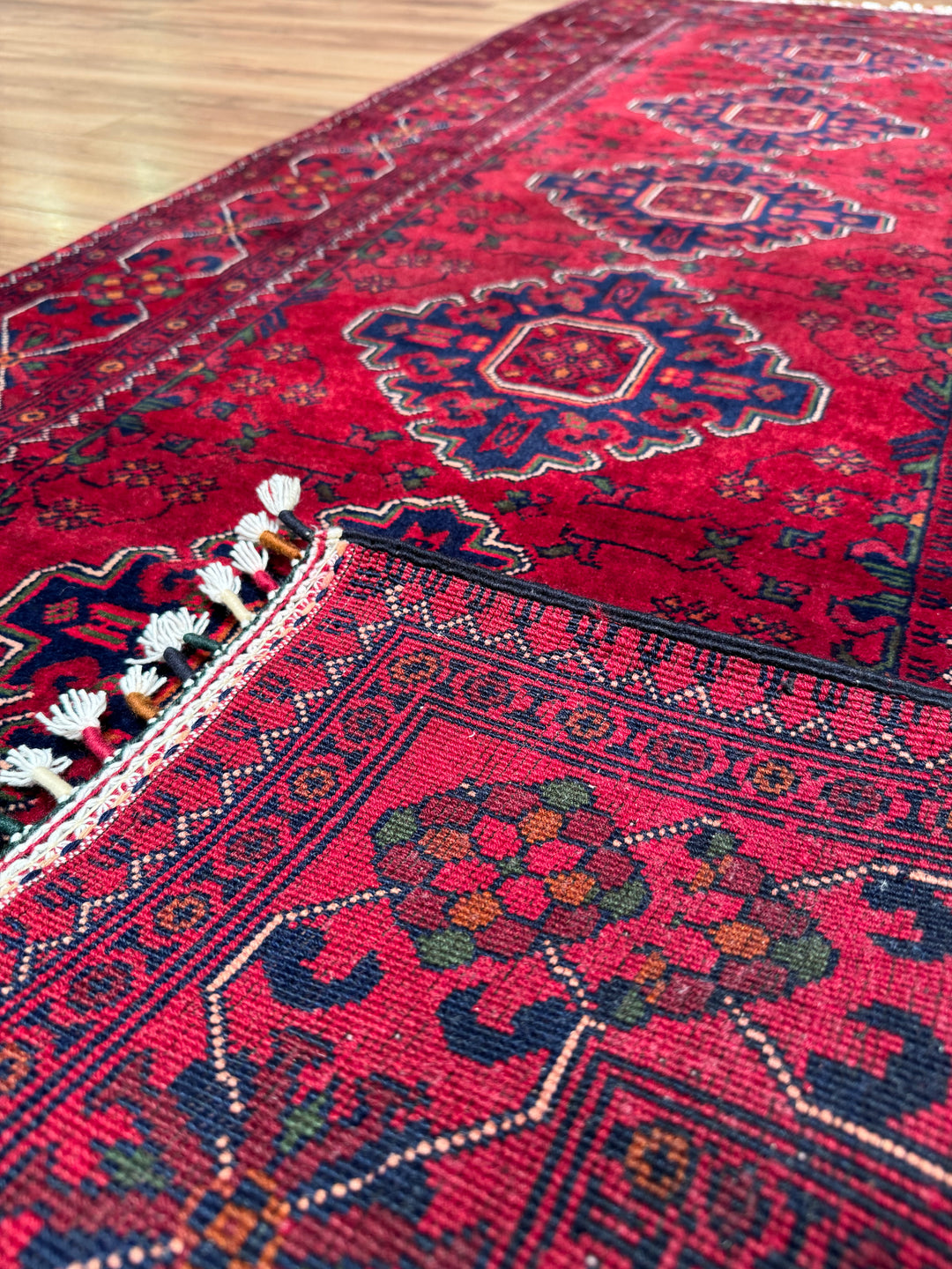 Afgan Halısı Hamyap Yolluk Orijinal El Dokuması Kök Boya Yün 0.86x191 1.64 Metrekare - 2x6 ft