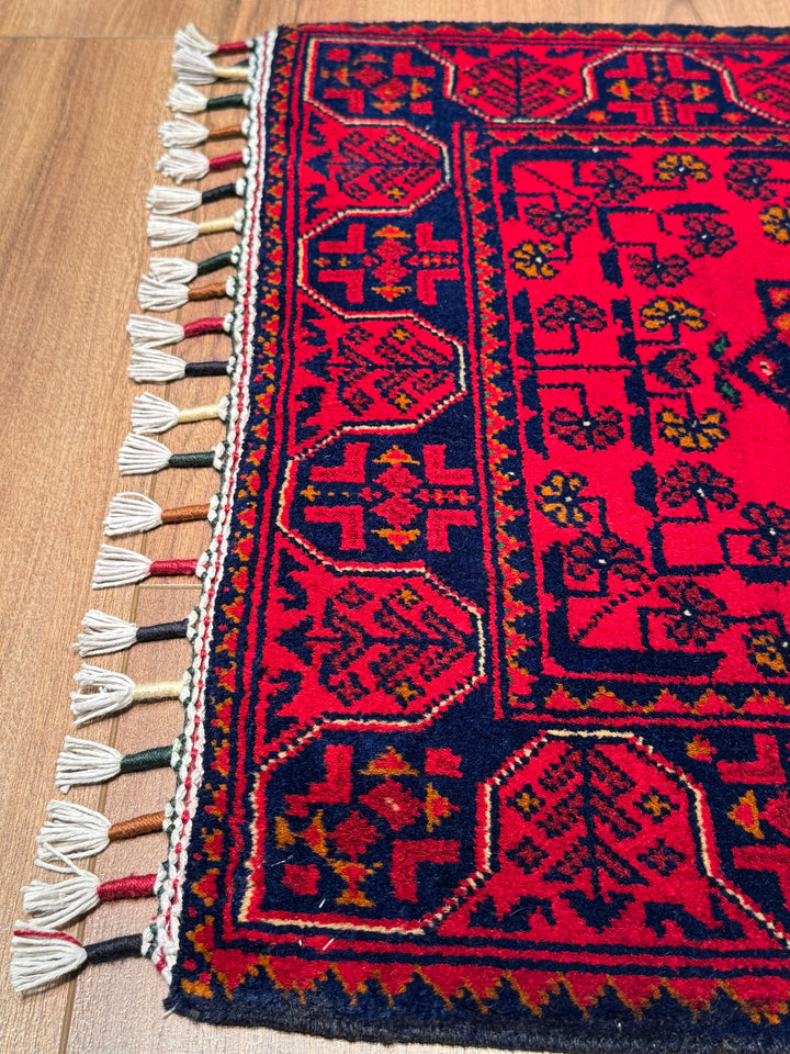 Afgan Halısı Hamyap Yolluk Orijinal El Dokuması Kök Boya Yün 0.52x144 0.75 Metrekare - 2x4 ft