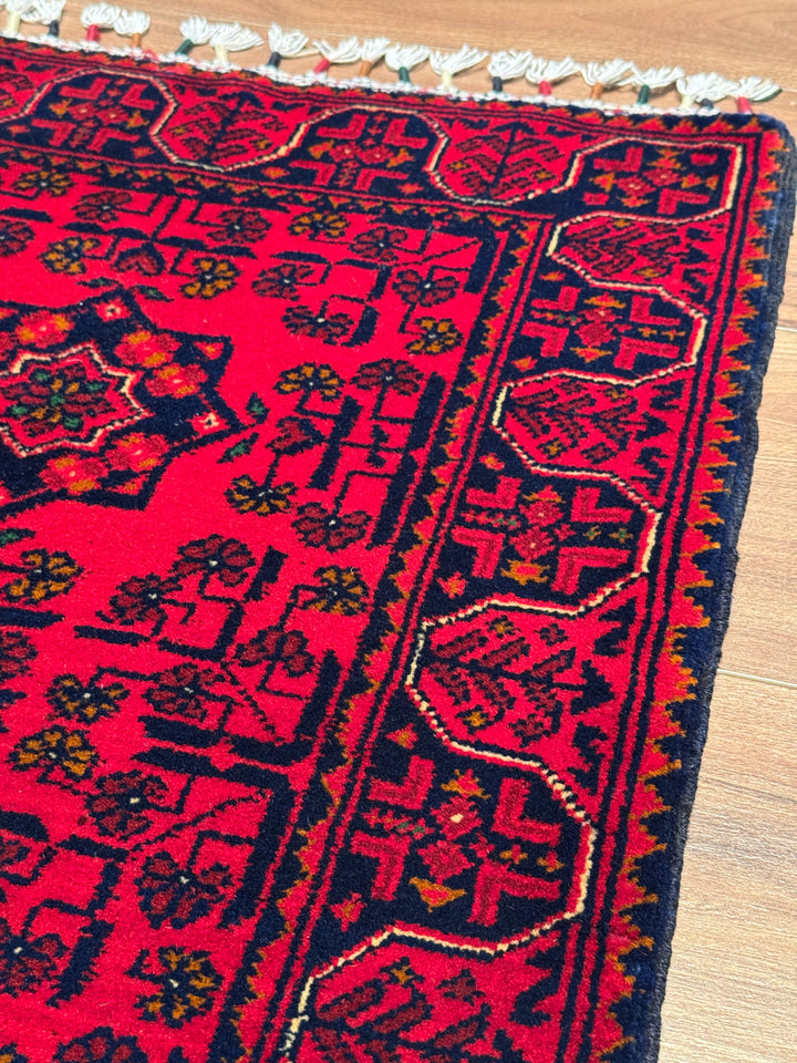 Afgan Halısı Hamyap Yolluk Orijinal El Dokuması Kök Boya Yün 0.52x144 0.75 Metrekare - 2x4 ft