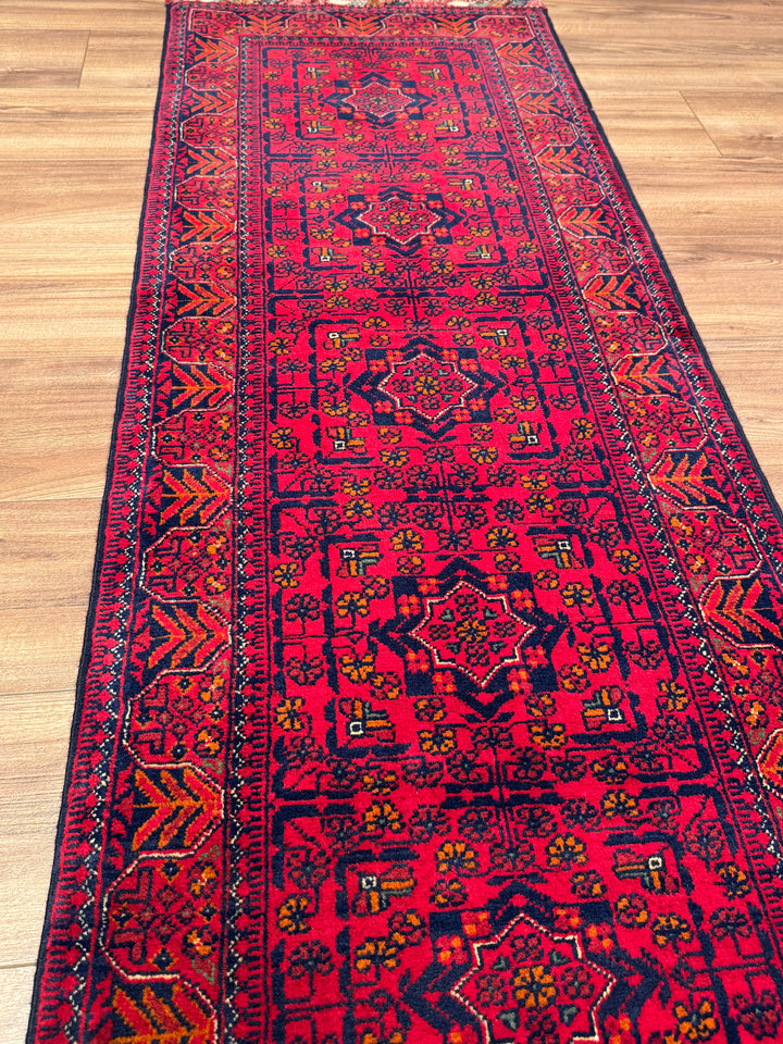 Afgan Halısı Hamyap Yolluk Orijinal El Dokuması Kök Boya Yün 0.60x175 1.05 Metrekare - 2x4 ft