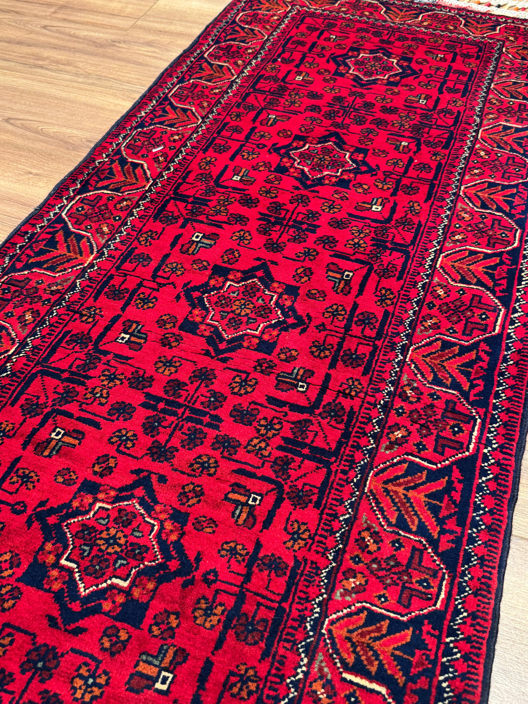 Afgan Halısı Hamyap Yolluk Orijinal El Dokuması Kök Boya Yün 0.66x178 1.17 Metrekare - 2x6 ft