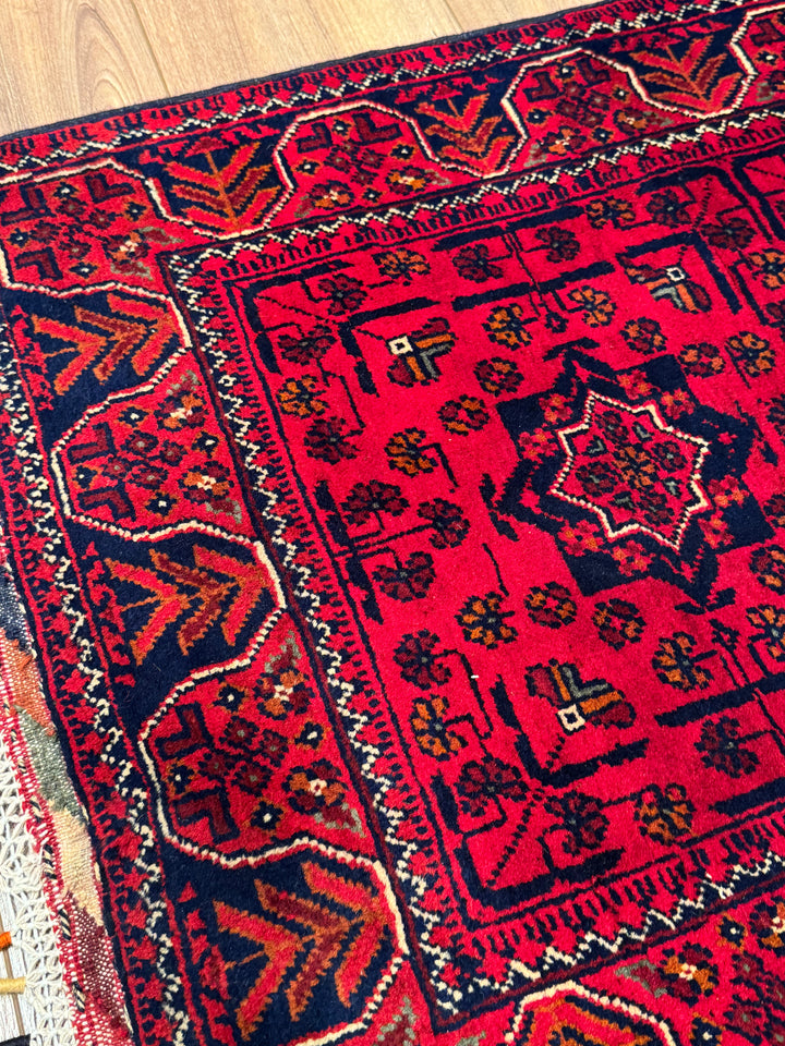 Afgan Halısı Hamyap Yolluk Orijinal El Dokuması Kök Boya Yün 0.66x178 1.17 Metrekare - 2x6 ft