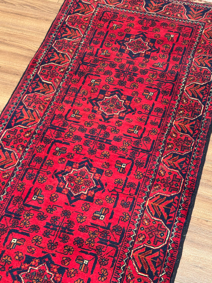 Afgan Halısı Hamyap Yolluk Orijinal El Dokuması Kök Boya Yün 0.66x178 1.17 Metrekare - 2x6 ft