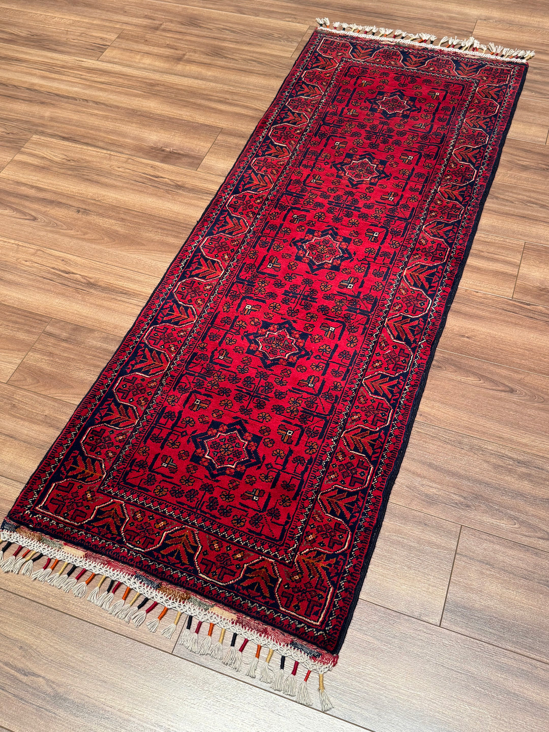 Afgan Halısı Hamyap Yolluk Orijinal El Dokuması Kök Boya Yün 0.66x178 1.17 Metrekare - 2x6 ft