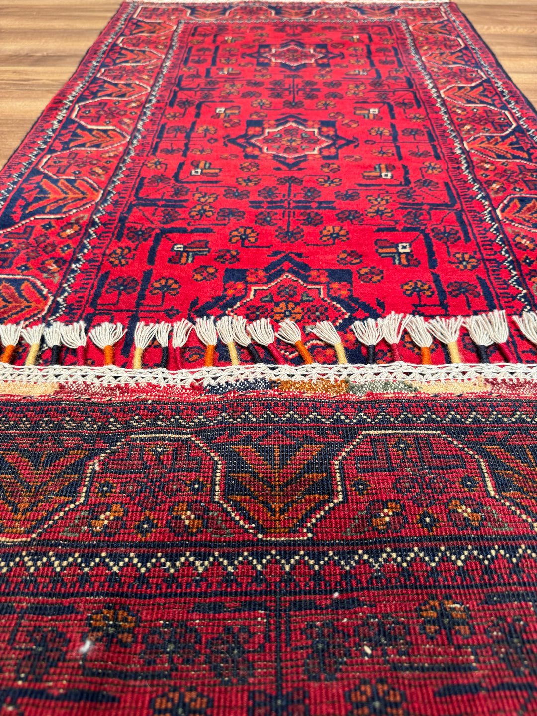 Afgan Halısı Hamyap Yolluk Orijinal El Dokuması Kök Boya Yün 0.66x178 1.17 Metrekare - 2x6 ft