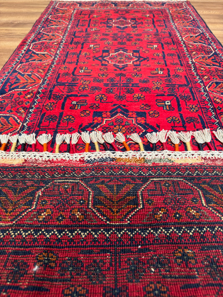 Afgan Halısı Hamyap Yolluk Orijinal El Dokuması Kök Boya Yün 0.66x178 1.17 Metrekare - 2x6 ft