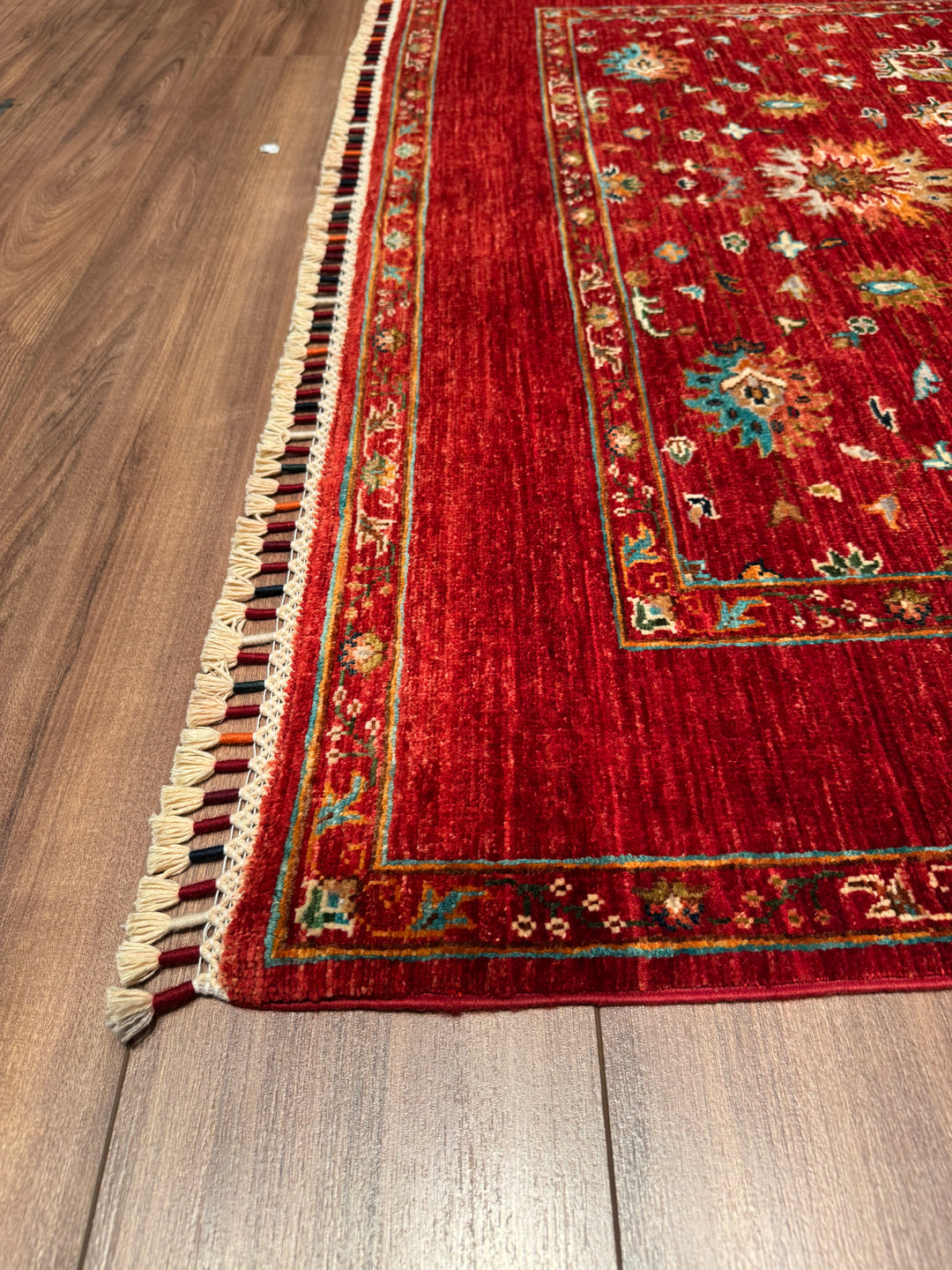 Sultani Binbirgece Original Hand Woven Red Vegetable Dyed Wool Carpet 151x198 2.99 Square Meters - 5x6 ft