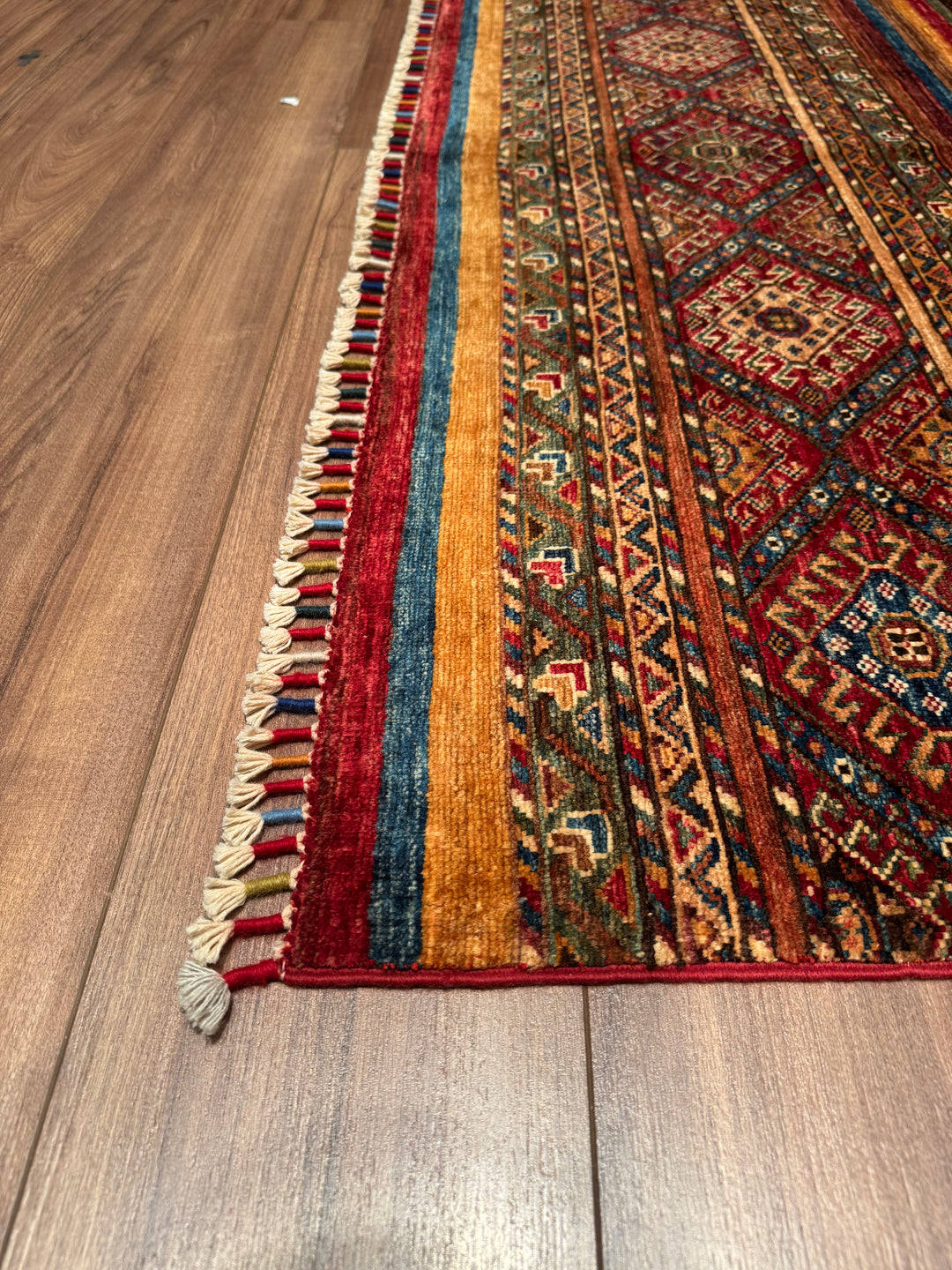 Khorjin Original Hand Woven Multi Vegetable Dyed Wool Carpet 155x197 3.05 Square Meters - 5x6 ft