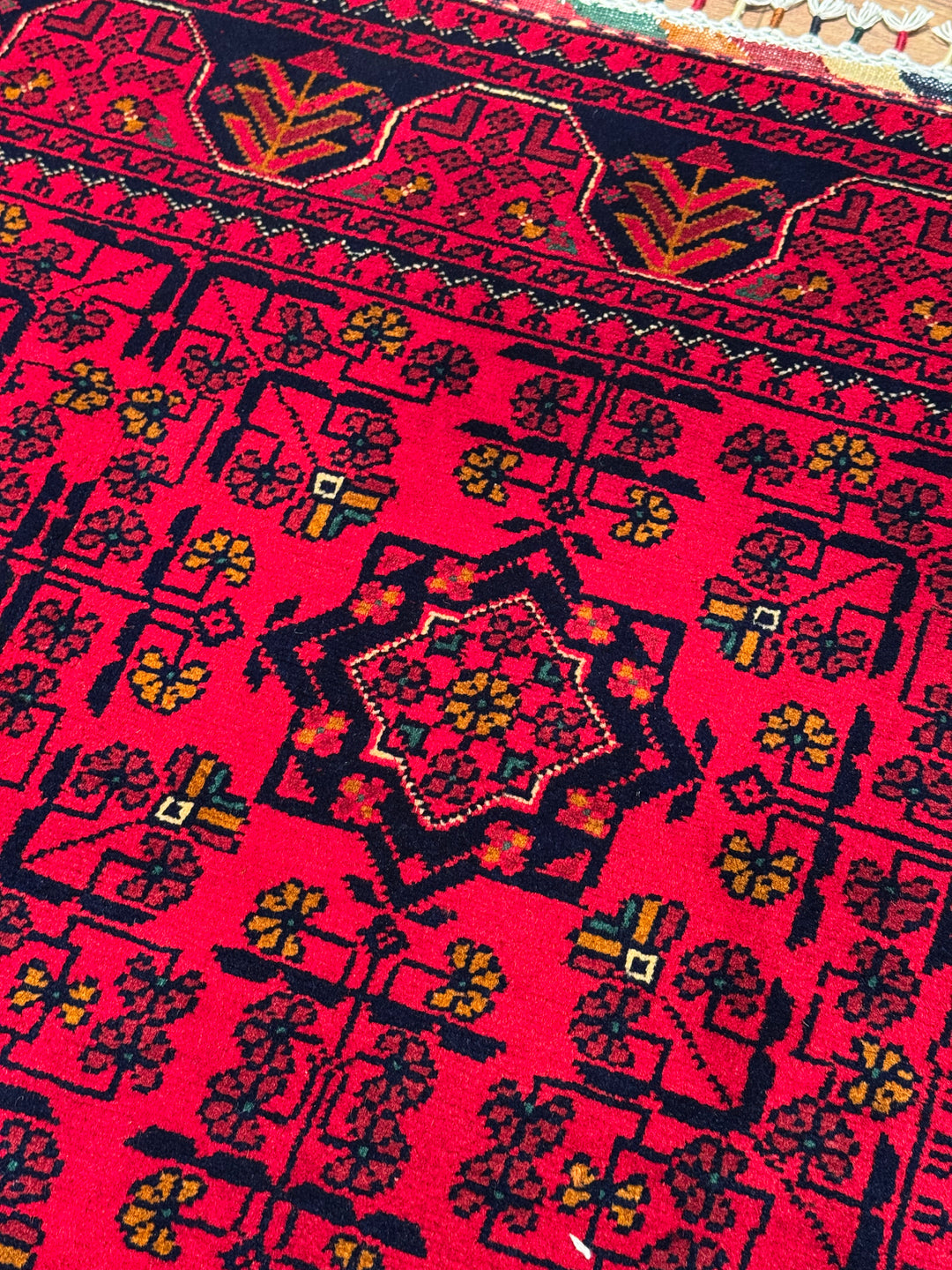 Afgan Halısı Hamyap Orijinal El Dokuması Kök Boya Yün 120x178 2.14 Metrekare - 4x6 ft