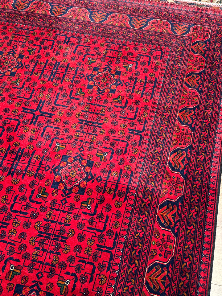 Afgan Halısı Hamyap Orijinal El Dokuması Kök Boya Yün 152x203 3.09 Metrekare - 5x6 ft