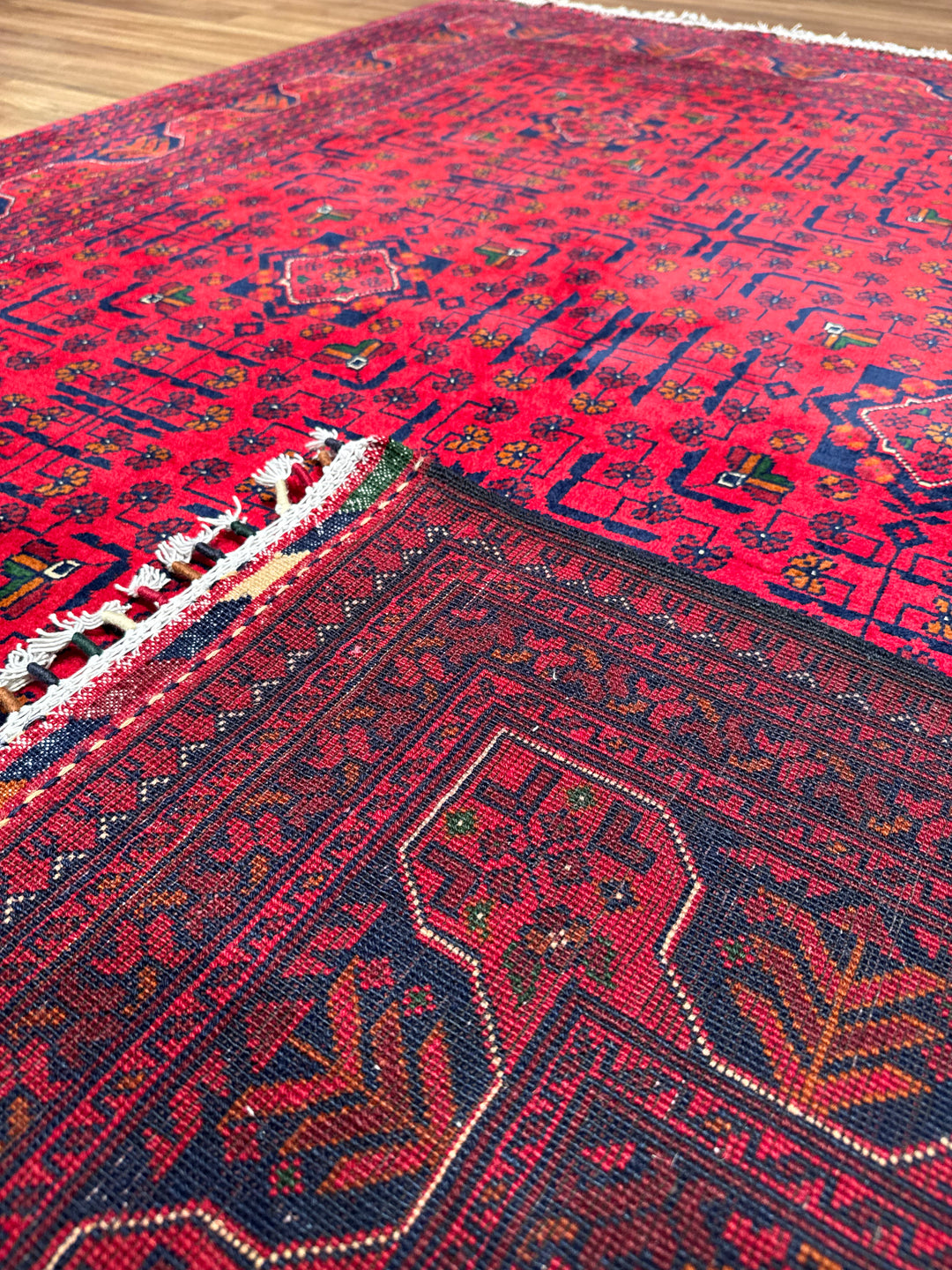 Afgan Halısı Hamyap Orijinal El Dokuması Kök Boya Yün 152x203 3.09 Metrekare - 5x6 ft