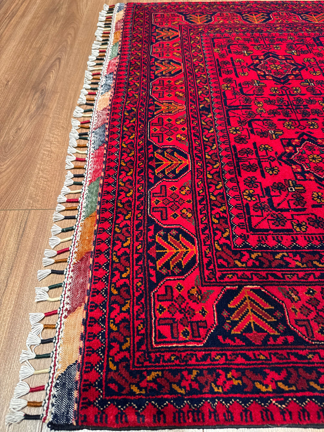 سجادة أفغانية هامياب أصلية منسوجة يدويًا من الصوف المصبوغ بالجذور، 120×182 سم، 2.18 متر مربع - 4×6 قدم