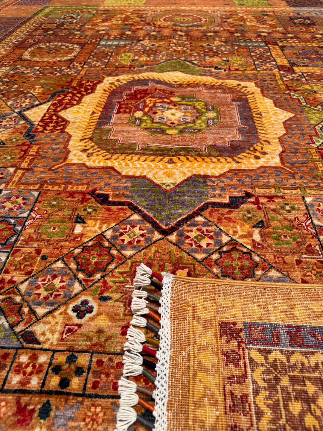 Mamluk Original Hand Woven Multi Vegetable Dyed Wool Carpet 210x296 6.22 Square Meters - 6x9 ft