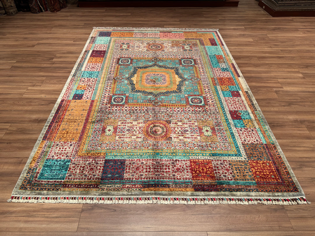 Mamluk Original Hand Woven Multi Vegetable Dyed Wool Carpet 210x297 6.24 Square Meters - 6x9 ft