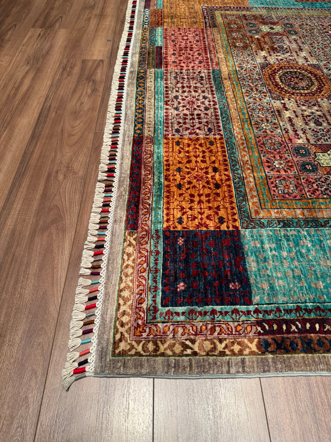 Mamluk Original Hand Woven Multi Vegetable Dyed Wool Carpet 210x297 6.24 Square Meters - 6x9 ft