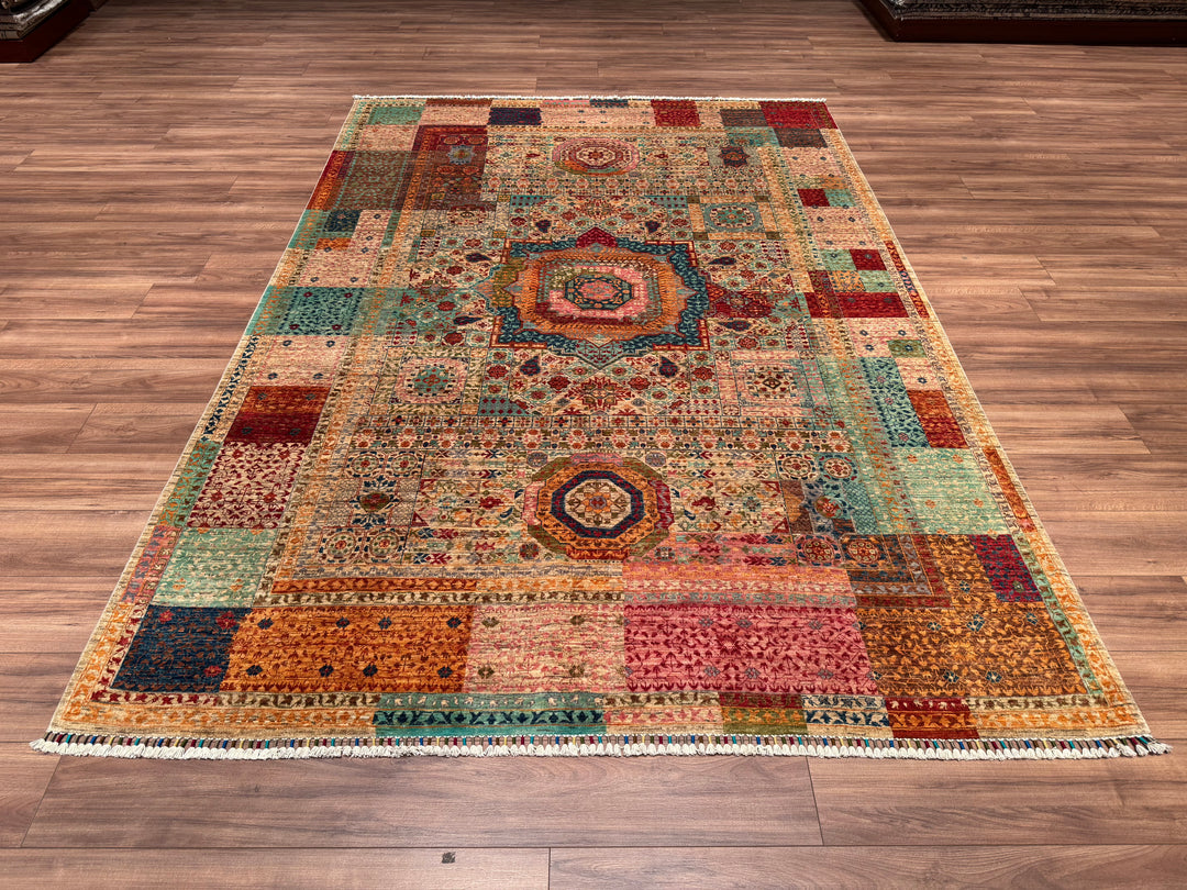 Mamluk Original Hand Woven Multi Vegetable Dyed Wool Carpet 208x298 6.20 Square Meters - 6x9 ft