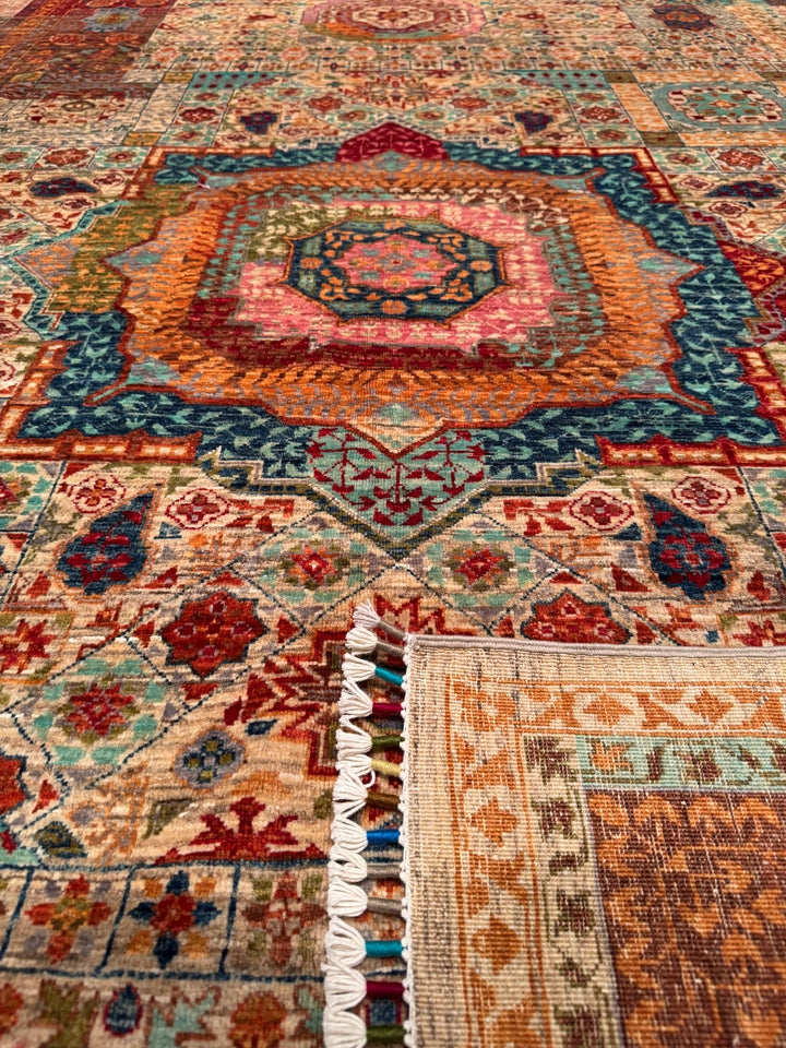 Mamluk Original Hand Woven Multi Vegetable Dyed Wool Carpet 208x298 6.20 Square Meters - 6x9 ft