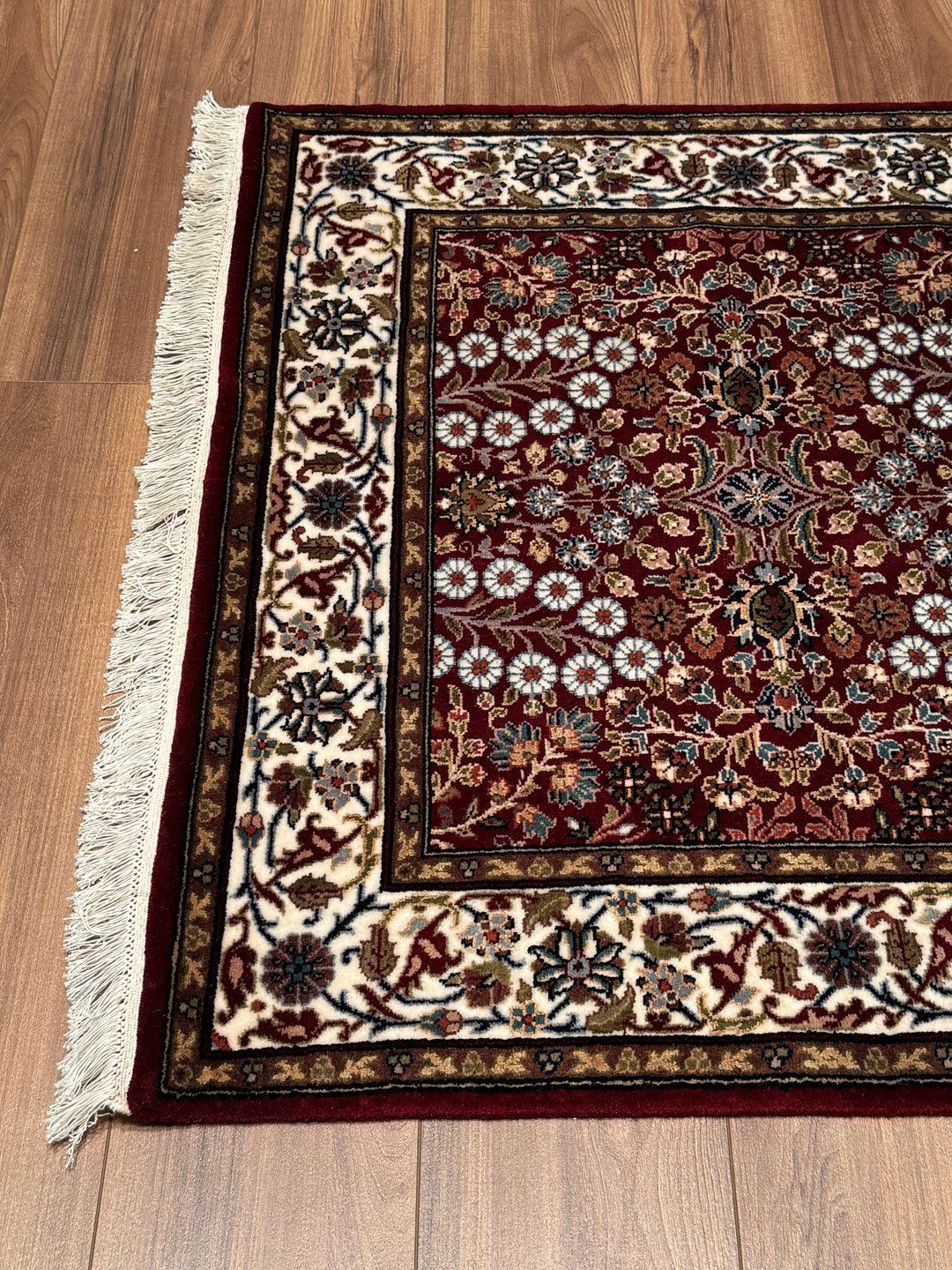 Hereke Orijinal El Dokuması Kırmızı Yün Bambu Yolluk 101x299 3.02 Metrekare - 3x10 ft