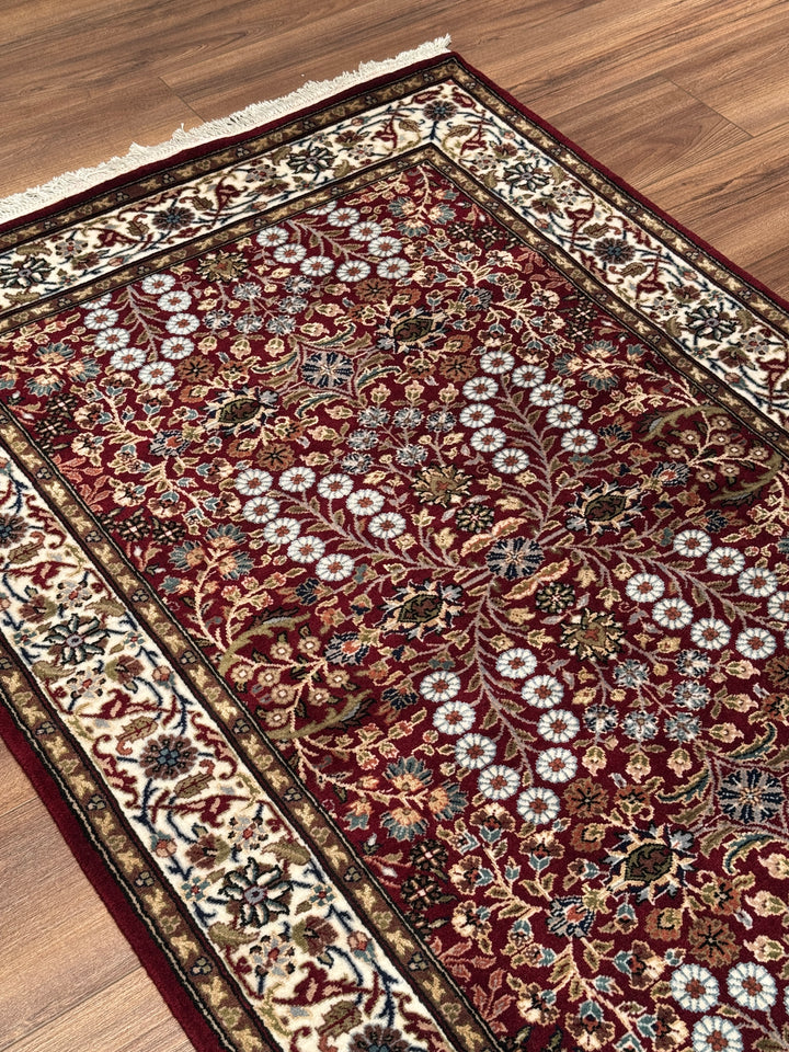 Hereke Orijinal El Dokuması Kırmızı Yün Bambu Yolluk 101x299 3.02 Metrekare - 3x10 ft