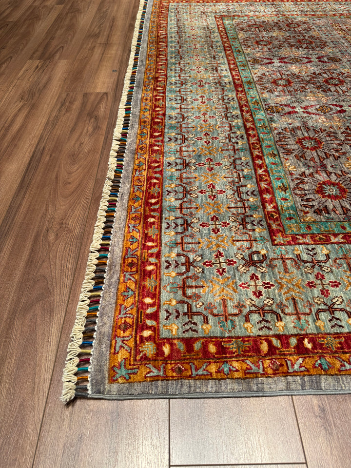 Mamluk Original Hand Woven Multi Vegetable Dyed Wool Carpet 210x300 6.30 Square Meters - 7x10 ft