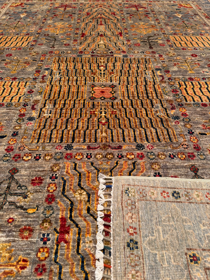 Veziri Original Hand Woven Beige Vegetable Dyed Wool Carpet 171x250 4.28 Square Meters - 5x9 ft