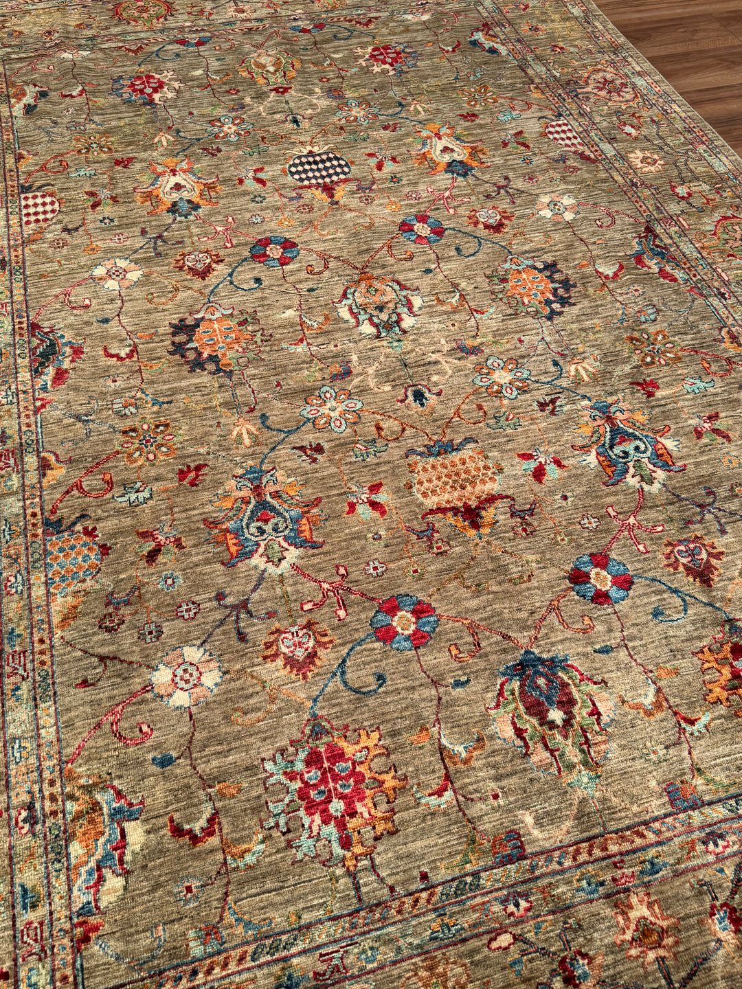 Sultani Binbirgece Original Hand-Woven Brown Vegetable Dyed Wool Carpet 207x302 6.25 Square Meters - 7x10 ft
