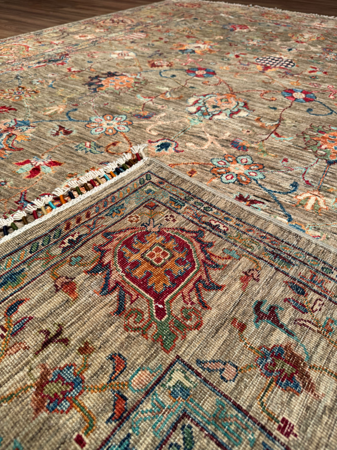 Sultani Binbirgece Original Hand-Woven Brown Vegetable Dyed Wool Carpet 207x302 6.25 Square Meters - 7x10 ft