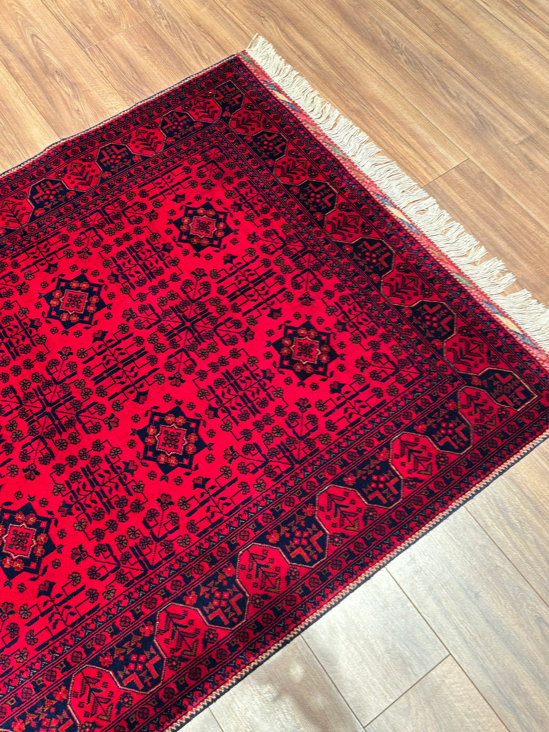 Afgan Halısı Bilcik Orijinal El Dokuması Kök Boya Yün 121x171 2.07 Metrekare - 3x5 ft