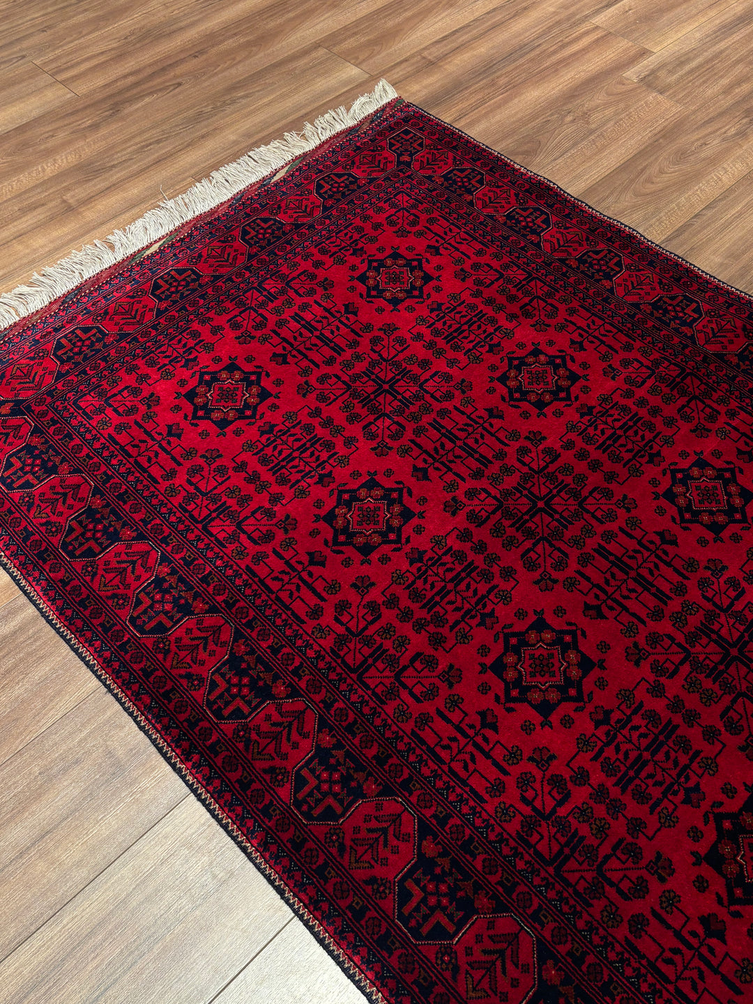 Afgan Halısı Bilcik Orijinal El Dokuması Kök Boya Yün 121x171 2.07 Metrekare - 3x5 ft