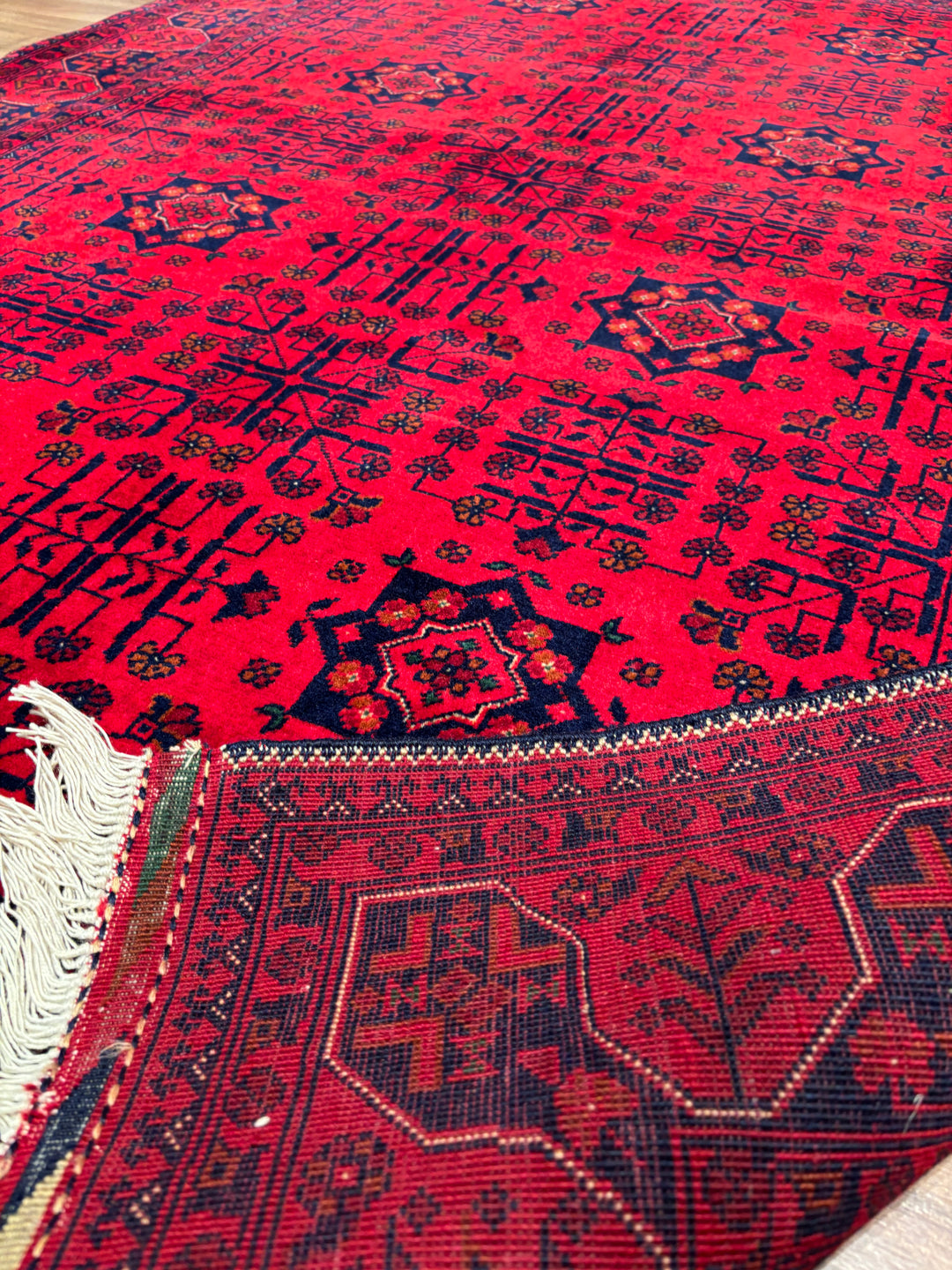 Afgan Halısı Bilcik Orijinal El Dokuması Kök Boya Yün 121x171 2.07 Metrekare - 3x5 ft