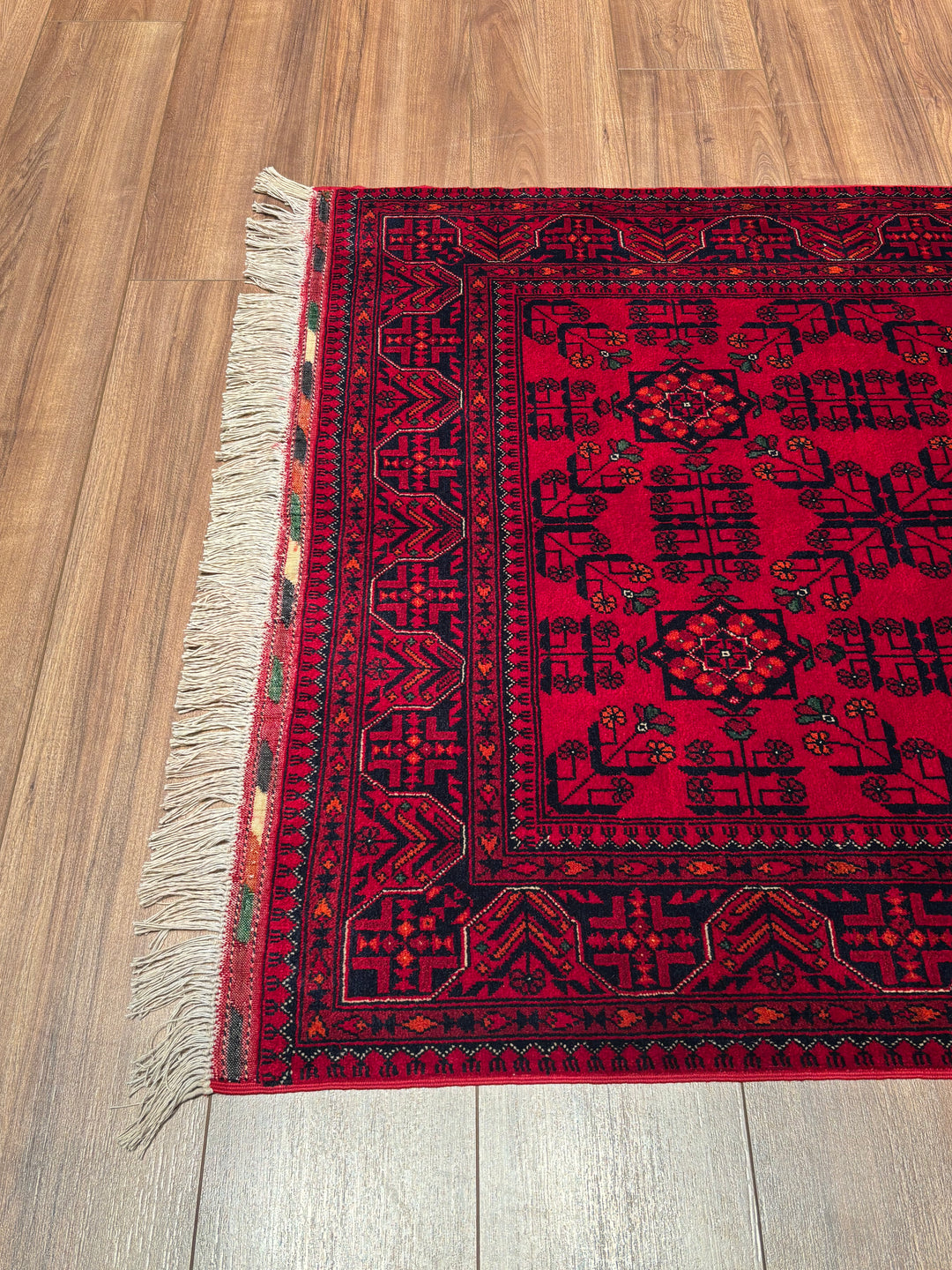 Afgan Halısı Bilcik Orijinal El Dokuması Kök Boya Yün 0.98x148 1.45 Metrekare - 3x5 ft