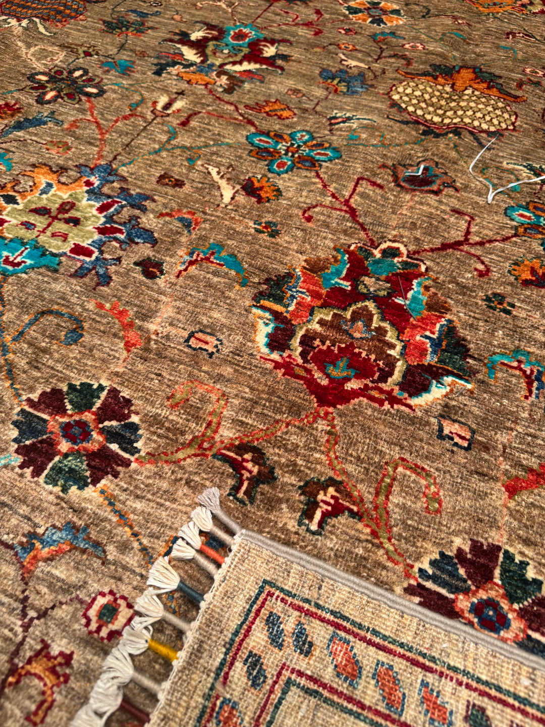 Sultani Binbirgece Original Hand Woven Brown Vegetable Dyed Wool Carpet 248x295 7.32 Square Meters - 8x10ft