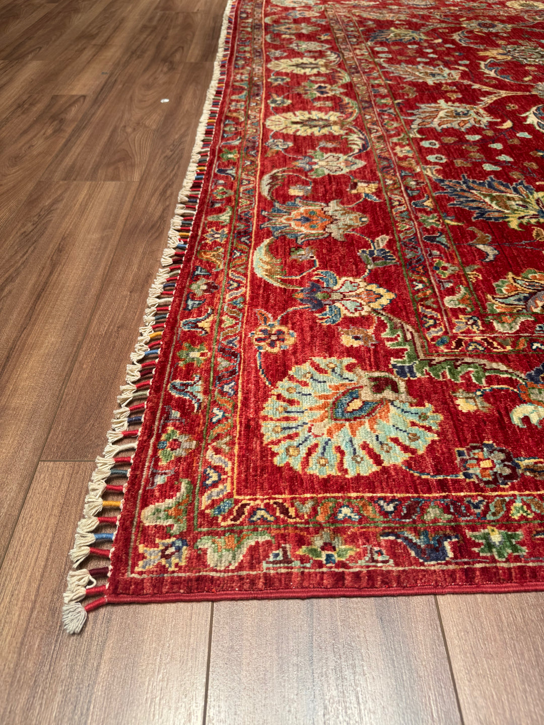 Sultani Binbirgece Original Hand Woven Red Vegetable Dyed Wool Carpet 250x296 7.4 Square Meters - 8x10 ft